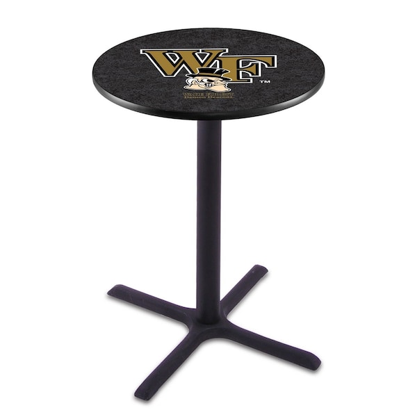 42" Blk Wrinkle Wake Forest Pub Table